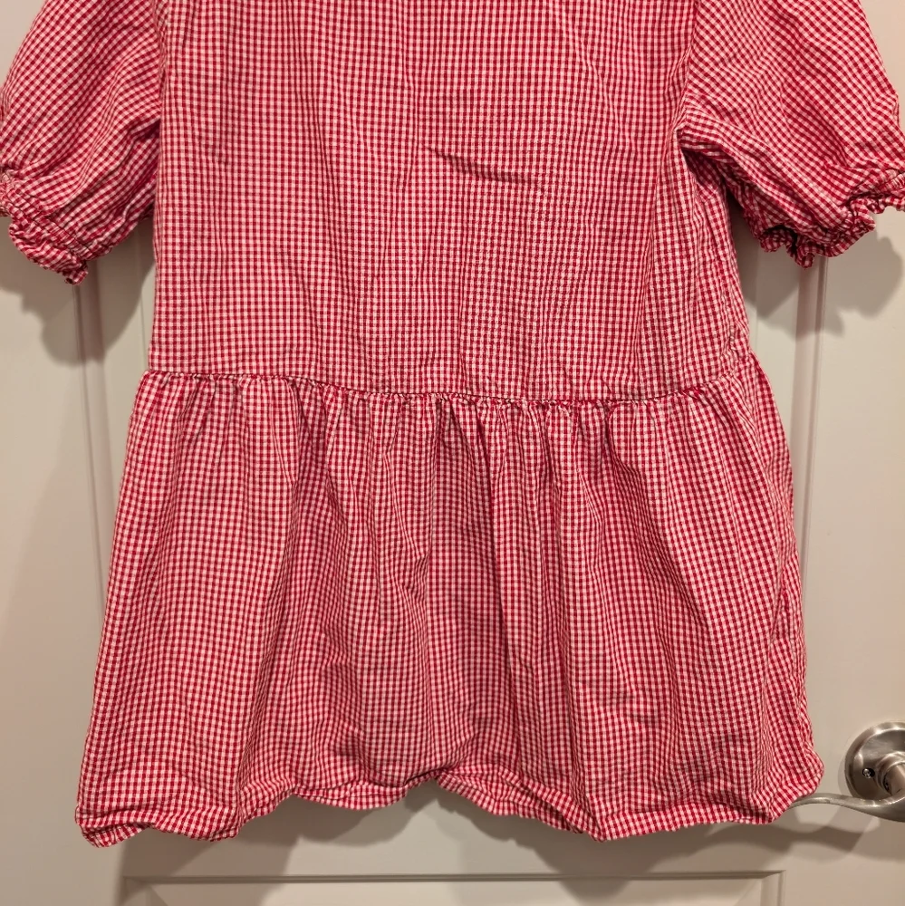 Maeve By Anthropologie Gingham Checkered Tunic Blouse XXS